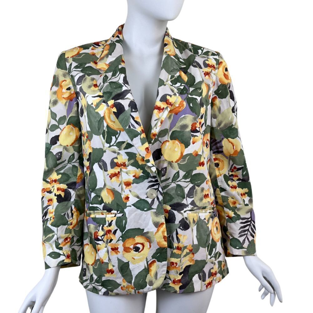 Vintage Country Pendleton Women Size 18 Floral Single Breasted Blazer Jacket